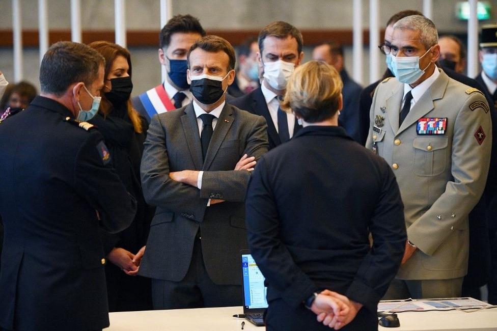 Emmanuel Macron vaccinodrome AFP