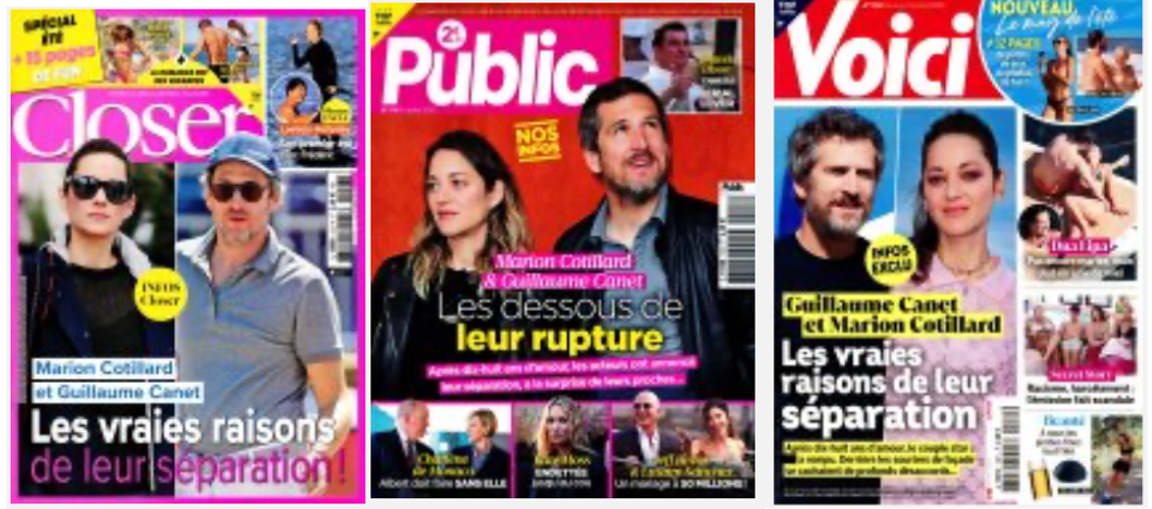 Unes des hebdos People