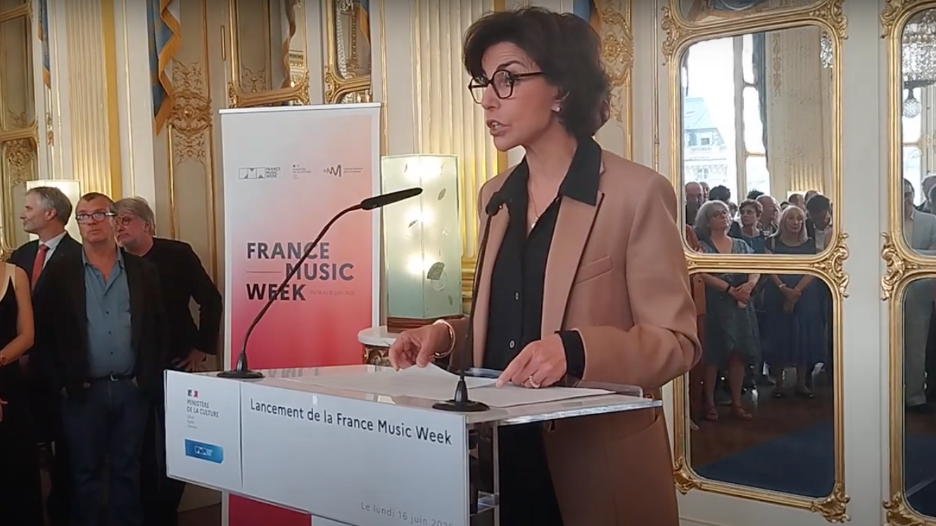 Rachida Dati lors de l'inauguration de la France Music Week