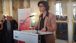 Rachida Dati lors de l'inauguration de la France Music Week
