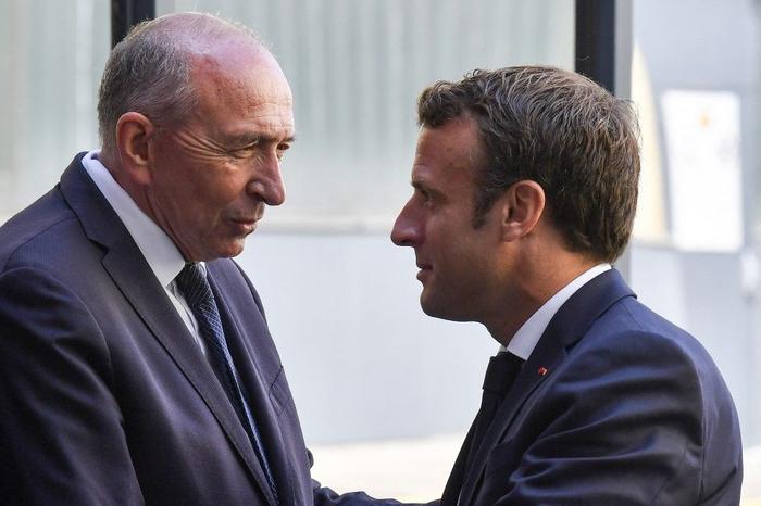 Gérard Collomb - Emmanuel Macron - AFP
