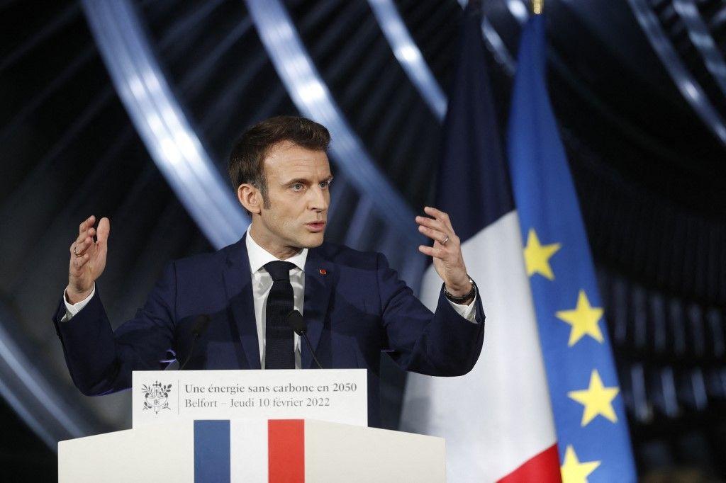 Emmanuel Macron nucléaire Belfort AFP