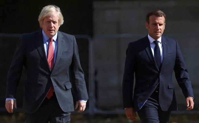 Emmanuel Macron Boris Johnson AFP