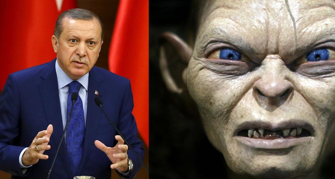 Un homme condamné avec sursis a comparé M. Erdogan au personnage Gollum