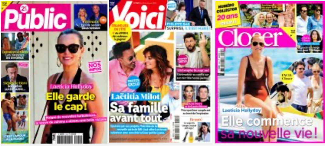 Unes des hebdos people