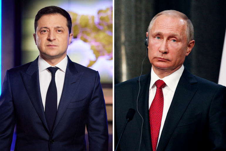Volodymyr Zelensky Vladimir Poutine AFP