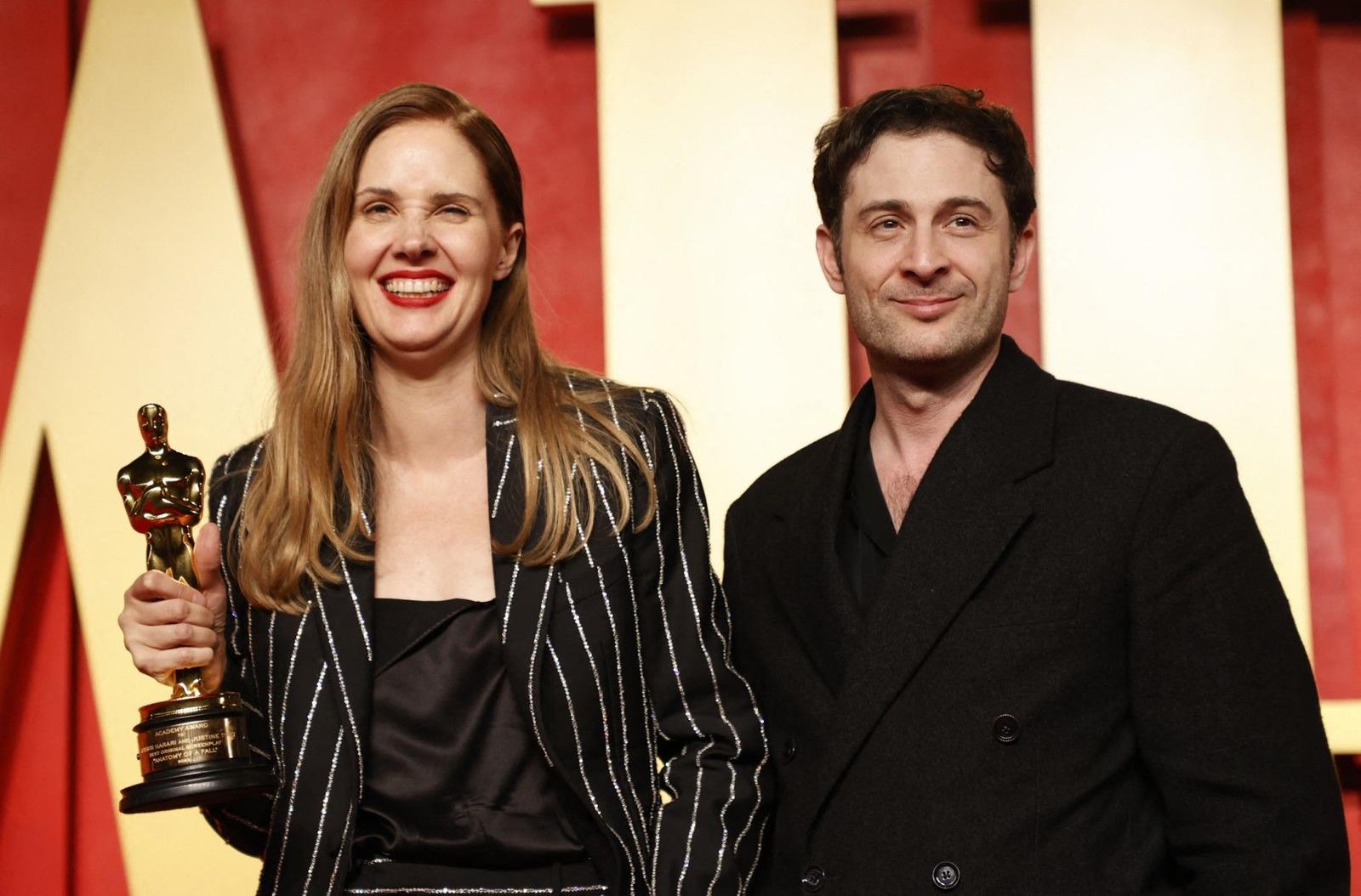 Justine Triet et Arthur Harari aux Oscars AFP