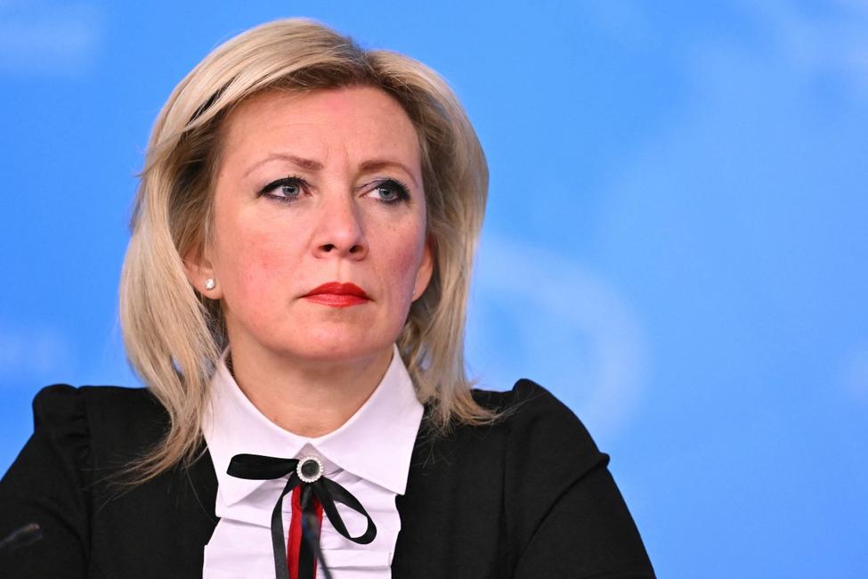 La porte-parole du ministère russe des Affaires étrangères, Maria Zakharova, au siège du ministère russe des Affaires étrangères à Moscou le 14 janvier 2025.