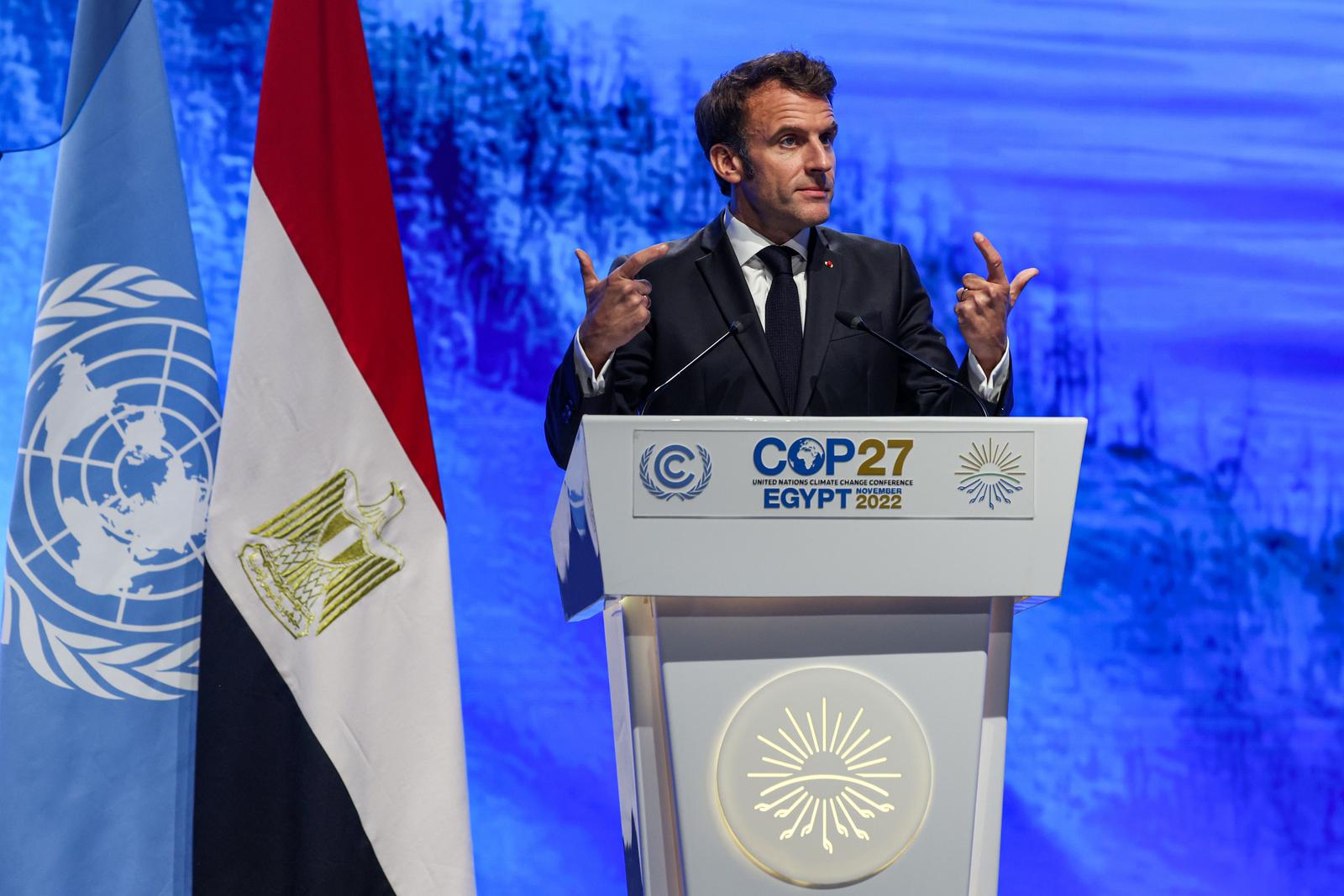 Emmanuel Macron COP27 AFP