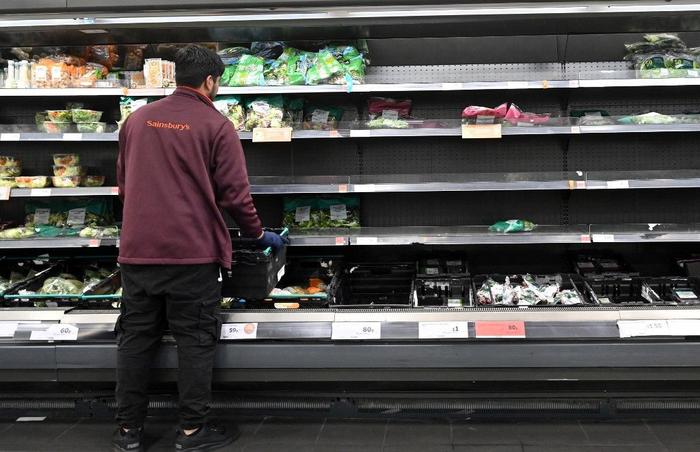 supermarché Royaume-Uni pénurie AFP