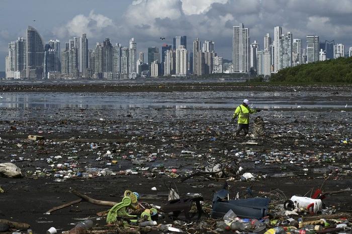 pollution plastique Panama - AFP