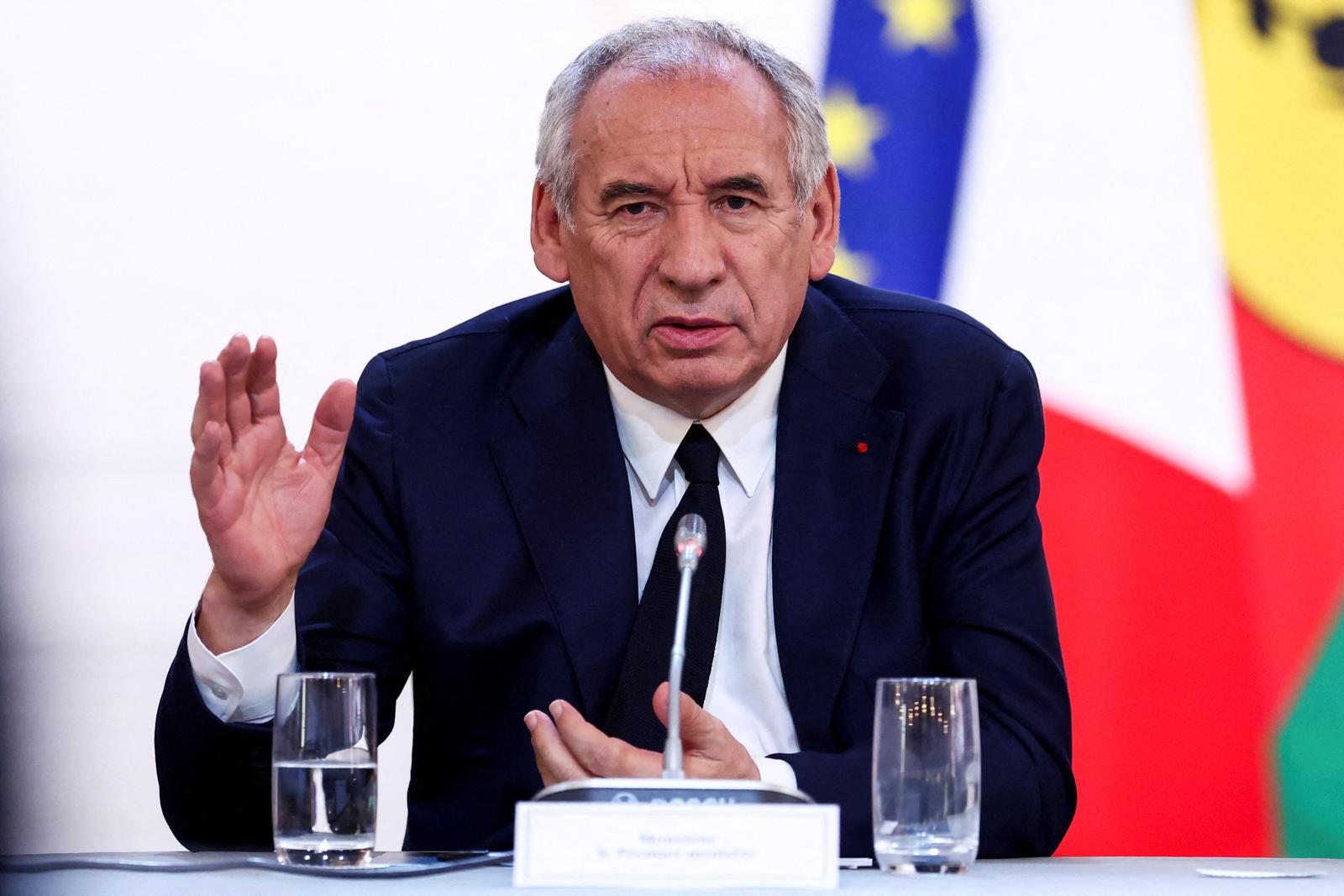 François Bayrou lors d'une réunion à Matignon.