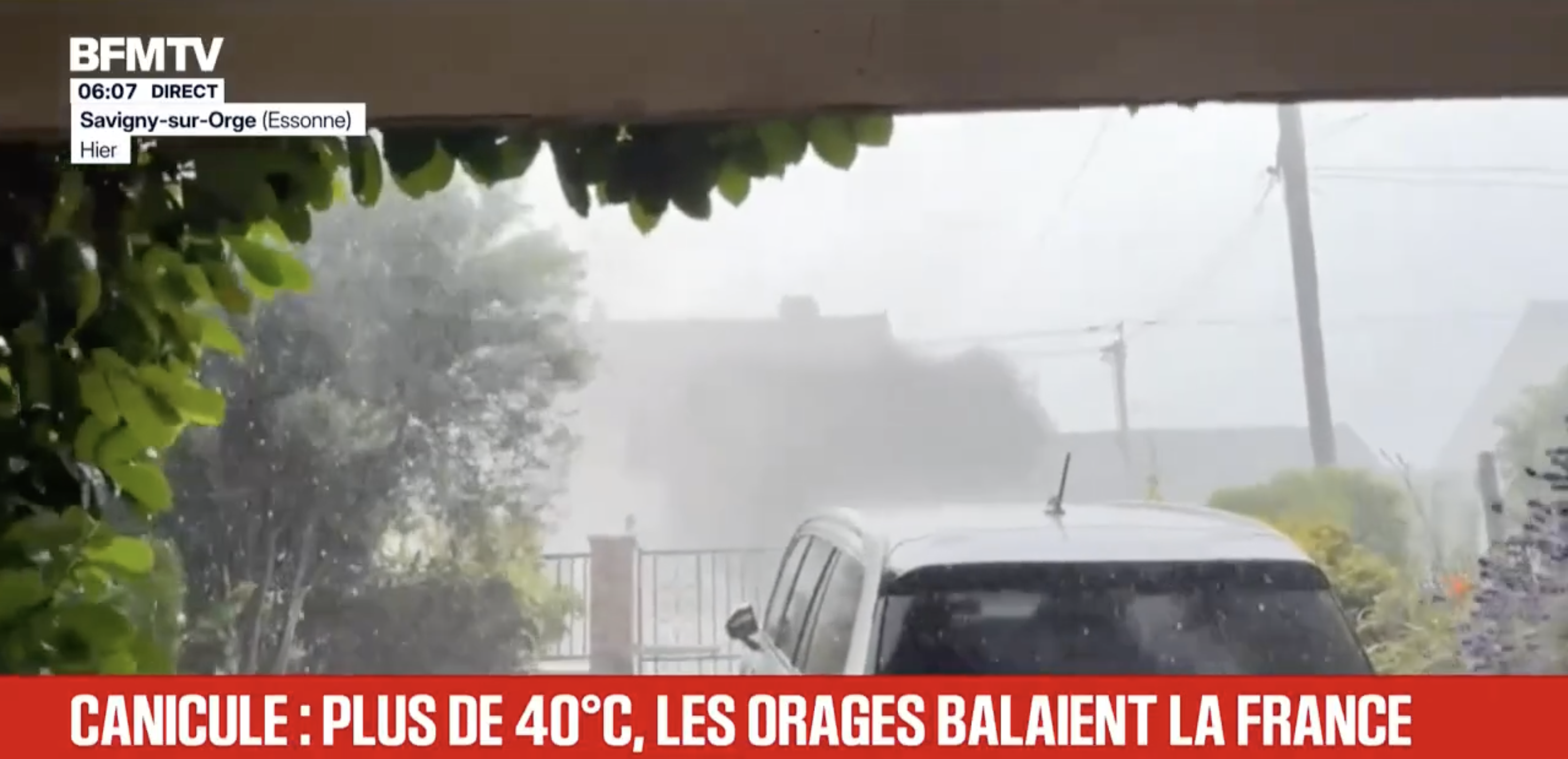 En pleine canicule, une partie de la France touchée par des orages avec des épisodes de grêle