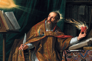 Un tableau représentant Saint Augustin, par Philippe de Champaigne, issu de la collection du musée d’Art du comté de Los Angeles aux États-Unis.