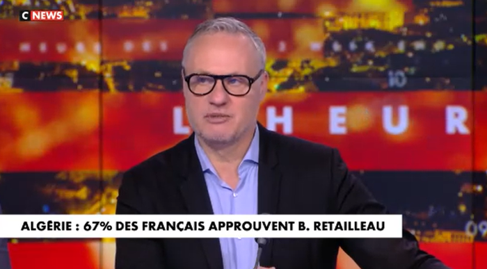Jean-Sébastien Ferjou, sur le plateau de CNews.