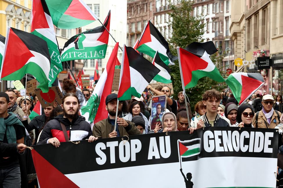 Manifestation de soutien à la Palestine à Strasbourg, le 5 octobre 2024.