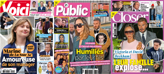 "Voici", "Public" et "Closer".