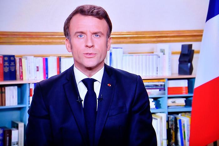Emmanuel Macron voeux 2023 AFP