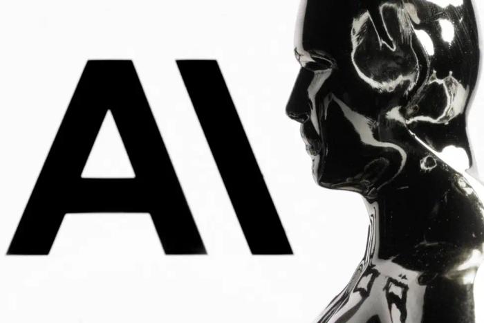 Cette photographie montre une figurine devant le logo de la société américaine de recherche et de sécurité en intelligence artificielle Anthropic, le 13 février 2026.