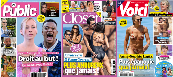 "Public", "Closer" et "Voici".