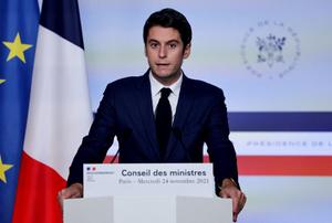 Gabriel Attal conférence de presse AFP