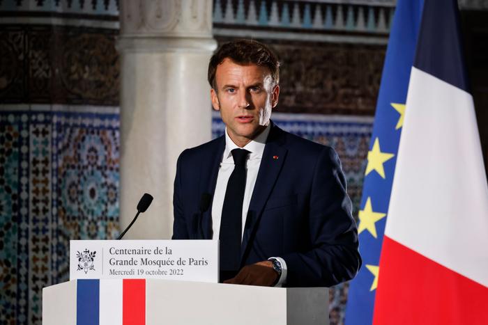 Emmanuel Macron grande mosquée AFP