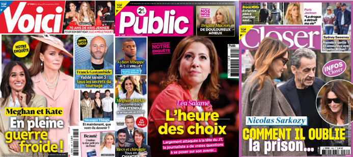 "Voici", "Public" et "Closer".