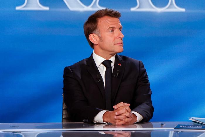 Emmanuel Macron sur le plateau de TF1