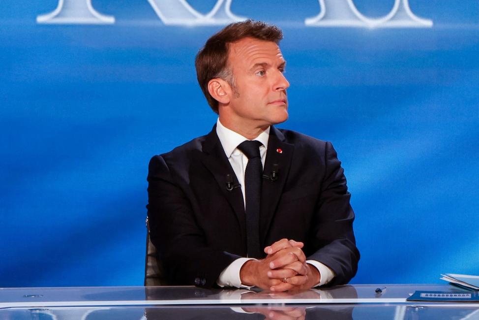 Emmanuel Macron sur le plateau de TF1