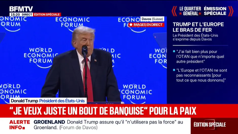 Donald Trump au sujet du Groenland.