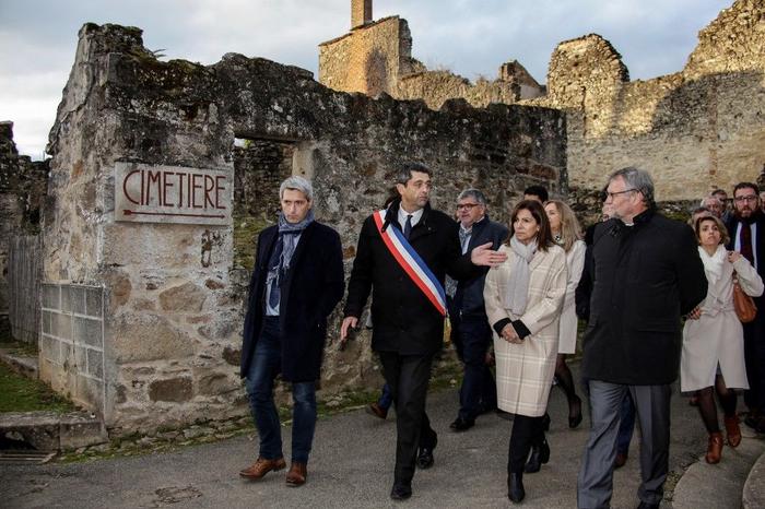 Anne Hidalgo Oradour-sur-Glane - AFP