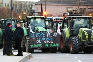 Des agriculteurs lors d'une manifestation à Strasbourg. (Image d'illustration)