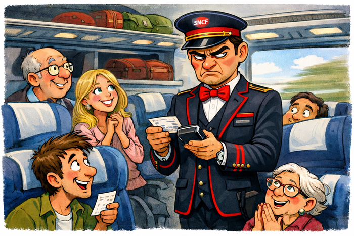 Controschtroumpf grognon de la SNCF