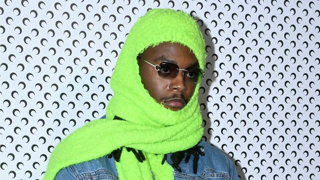 Le rappeur Koba LaD lors de la Fashion week à Paris, le 4 mars 2024.