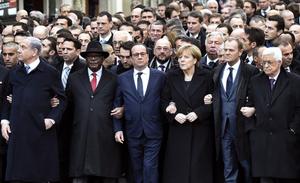 François Hollande dirigeants Charlie Hebdo hommage manifestation AFP