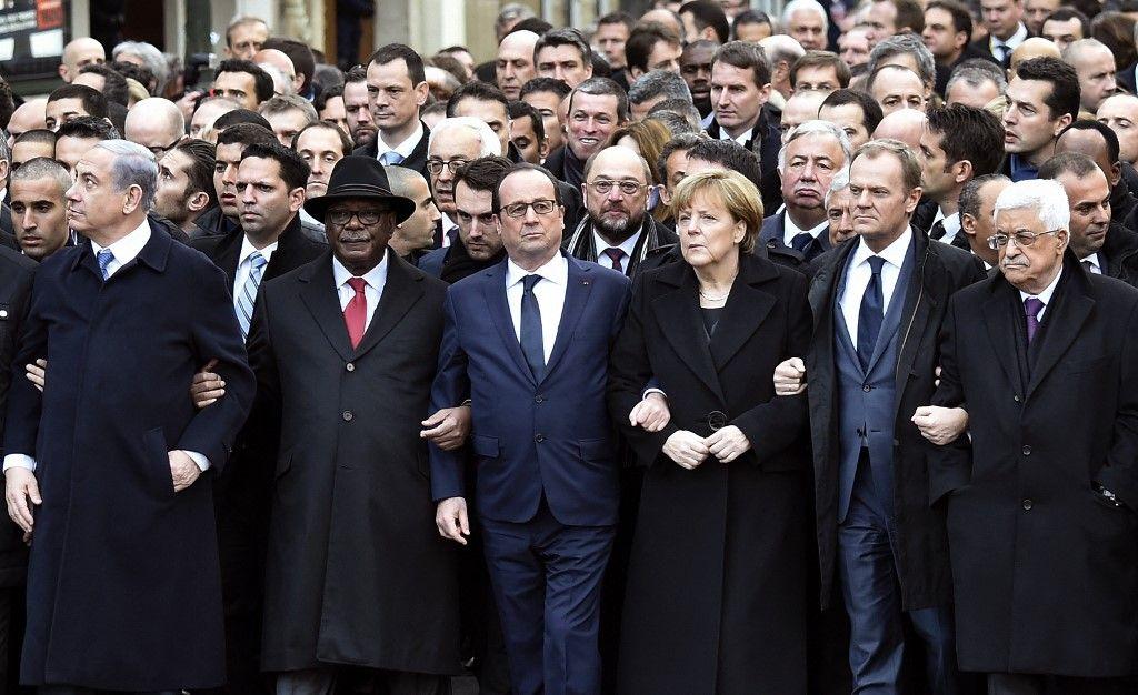 François Hollande dirigeants Charlie Hebdo hommage manifestation AFP