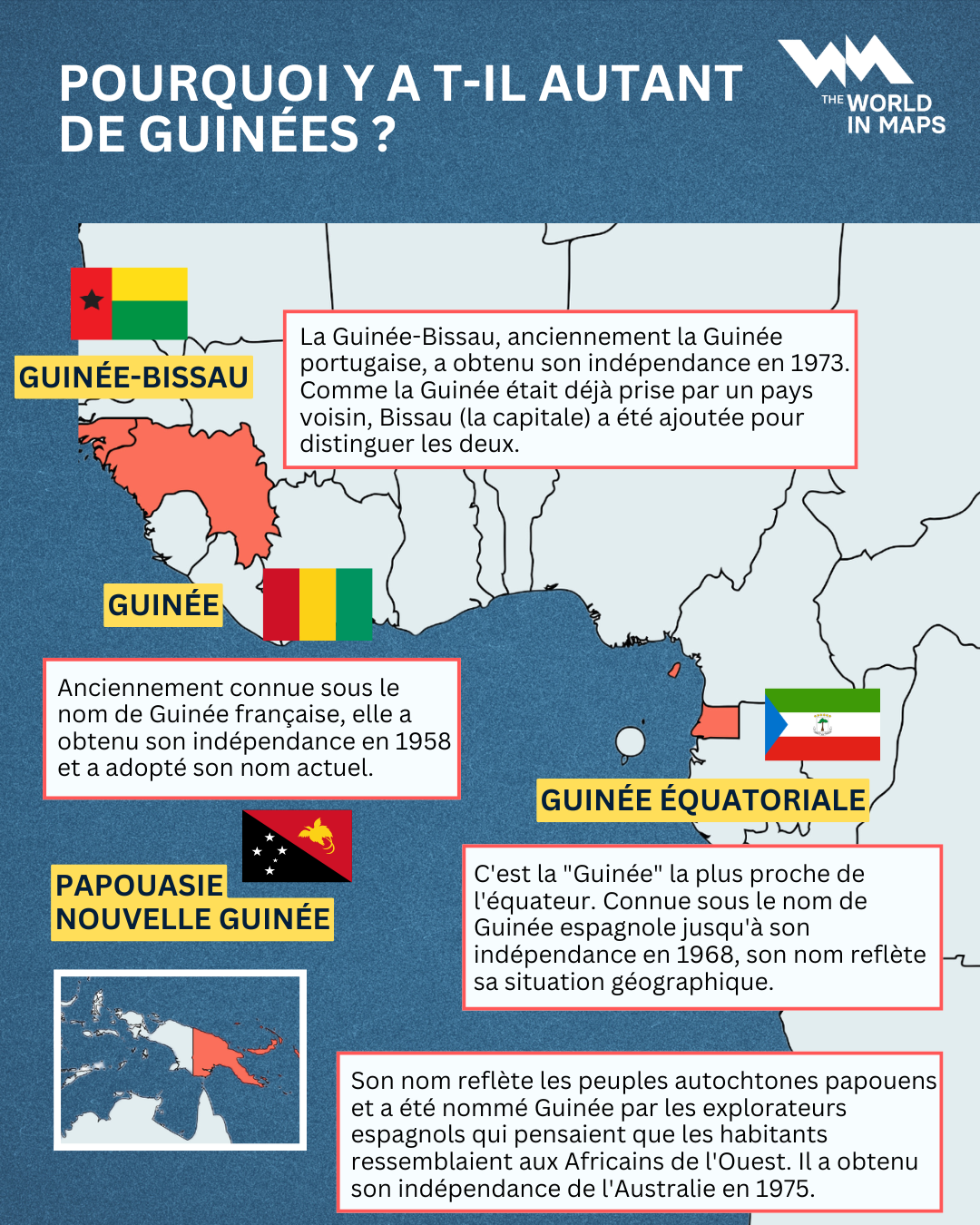 Pourquoi plusieurs pays portent-ils le nom de « Guinée » ?