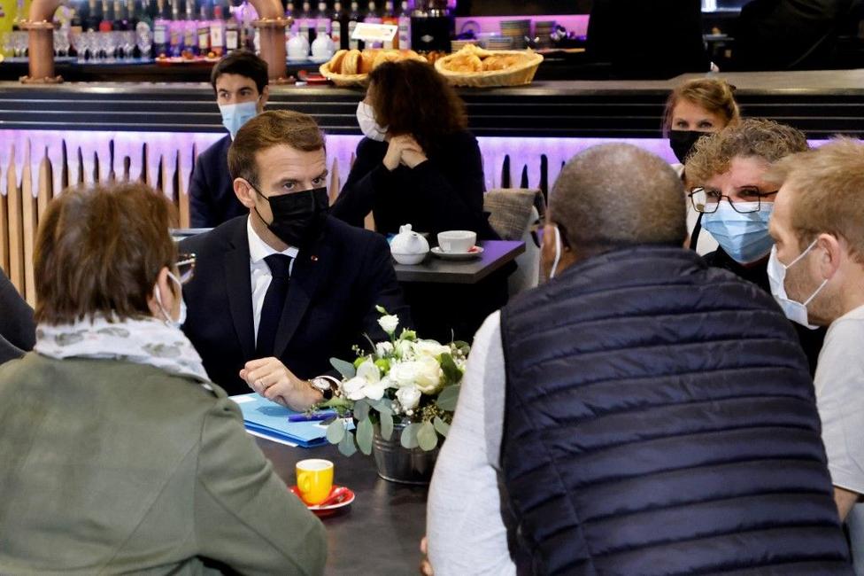 Emmanuel Macron Amiens Whirlpool AFP