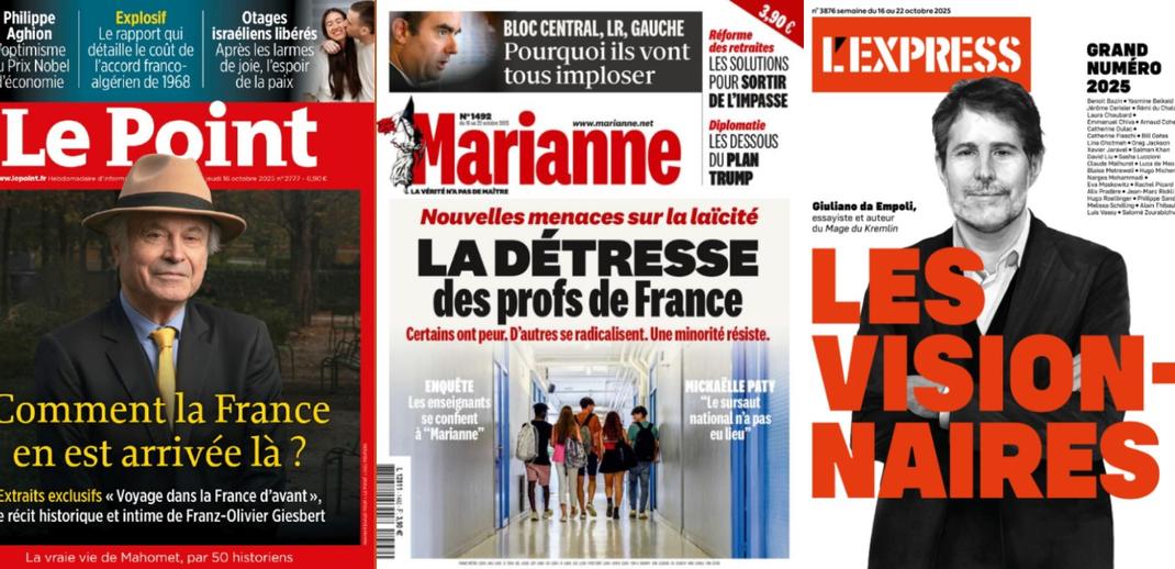 Revue de presse des hebdos du 17 octobre 2025