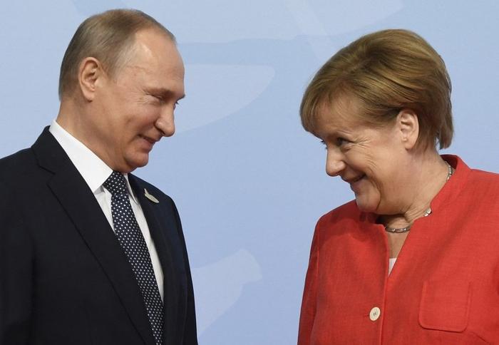 Angela Merkel Vladimir Poutine AFP