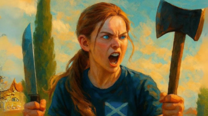 Un dessin représentant la jeune femme au coeur d'une vidéo devenue virale.