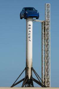 Dragon, le taxi pour l’espace. Image générée par Grok.