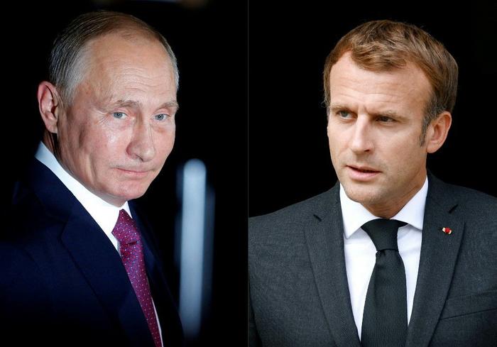 Vladimir Poutine Emmanuel Macron AFP