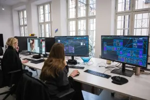 Des employés de Copy Lab préparent des ensembles de données pour l'IA et entraînent des avatars et des produits d'IA dans les bureaux de l'entreprise.