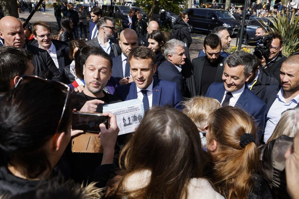 Emmanuel Macron Gérald Darmanin AFP