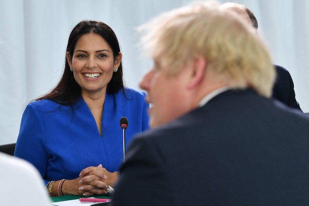 Priti Patel Boris Johnson AFP