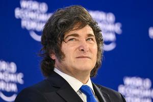 Le président argentin Javier Milei assiste à la réunion annuelle du Forum économique mondial (FEM) à Davos le 21 janvier 2026. (Image d'illustration)