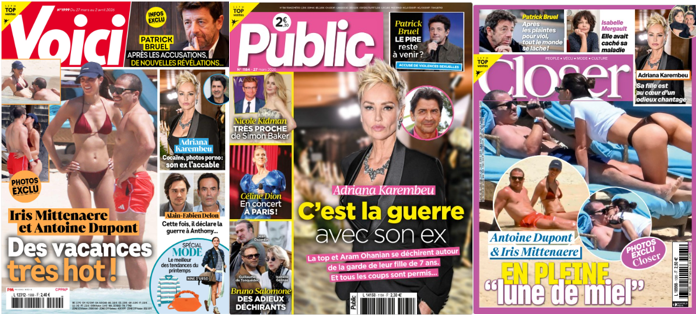 "Voici", "Public" et "Closer".