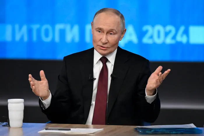 Le président Vladimir Poutine lors de sa conférence de presse annuelle de fin d'année à Moscou, le 19 décembre 2024. (Image d'illustration)