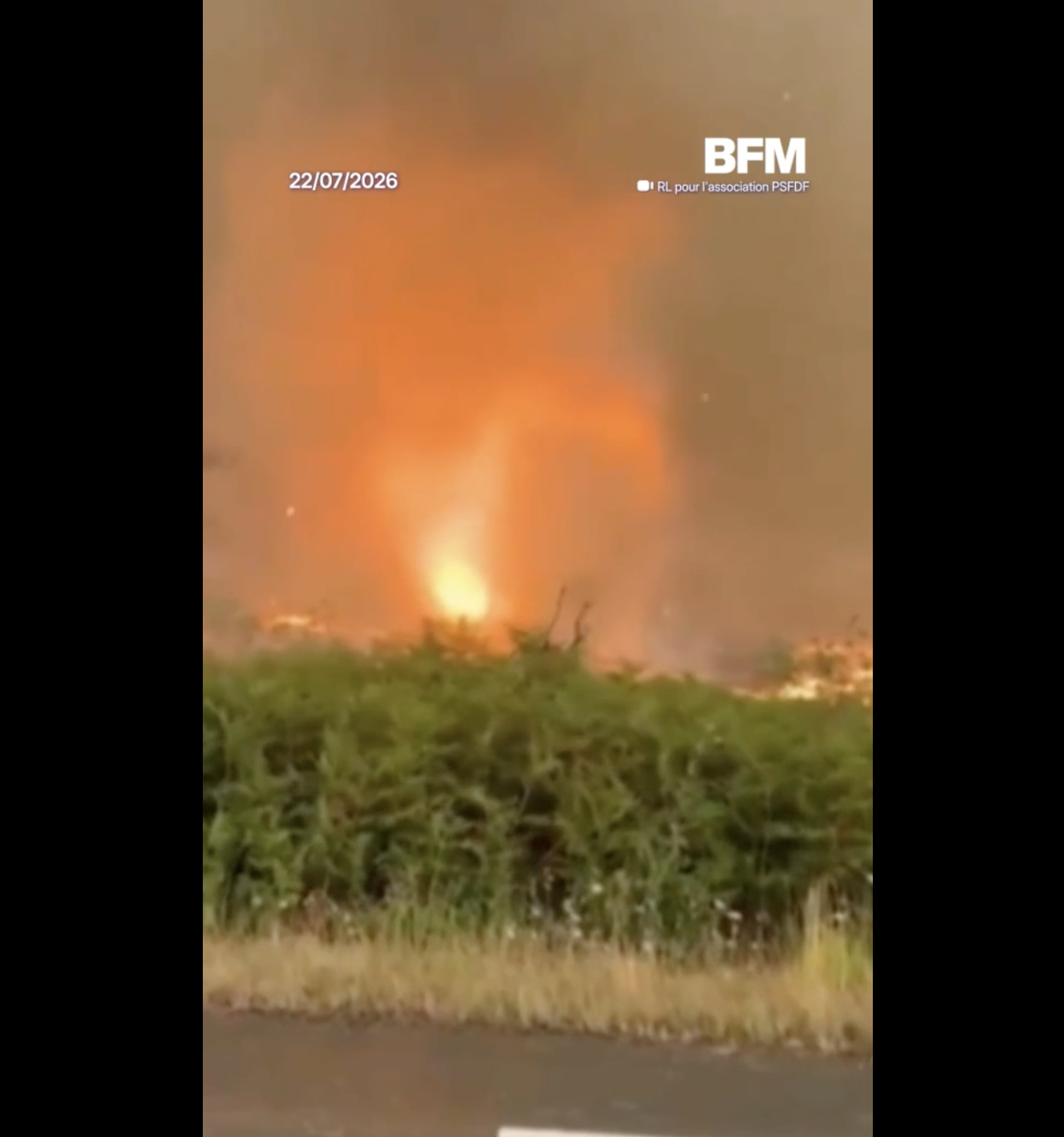 Incendies: une « tornade de feu » filmée en Gironde
